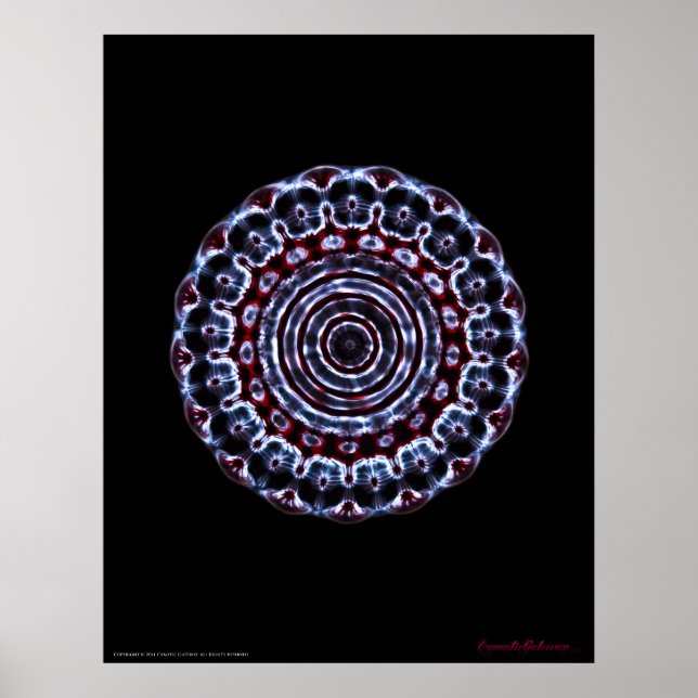 Third Eye Chakra Cymatics Meditation Poster (Front)