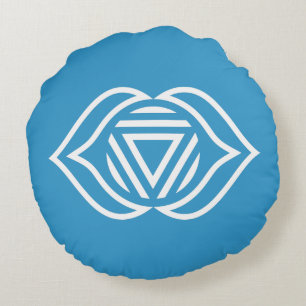Third Eye Chakra Energy Round Pillow