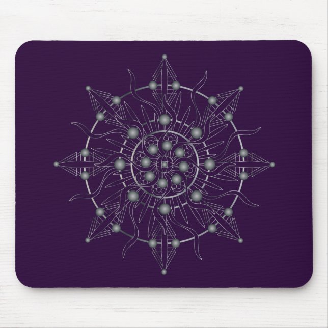Third Eye Chakra Full Shadow Mandala Mouse Pad (Front)
