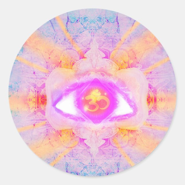 third eye classic round sticker (Front)