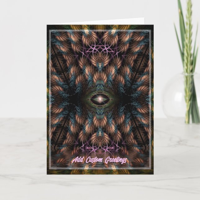 Third Eye Fractal Art Greeting Card (Front)