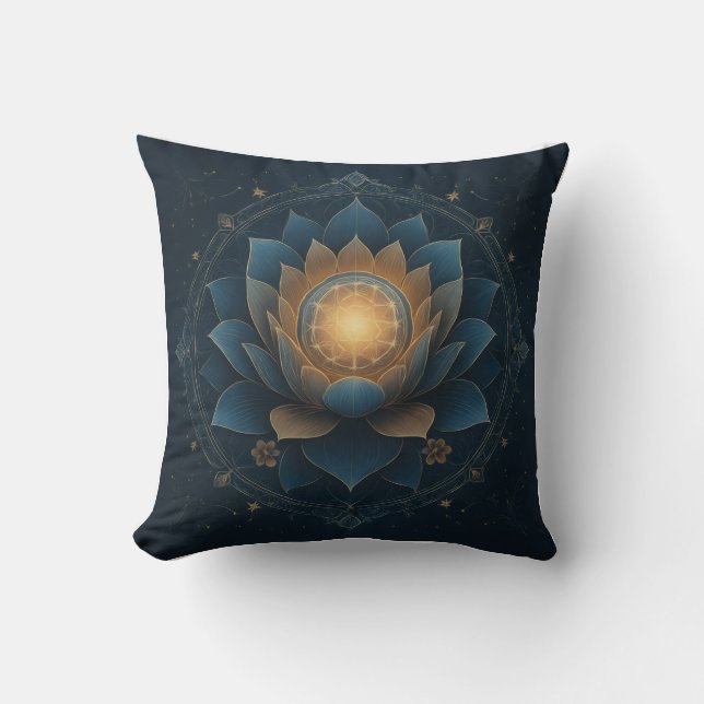Third Eye Mandala Throw Pillow (Front)