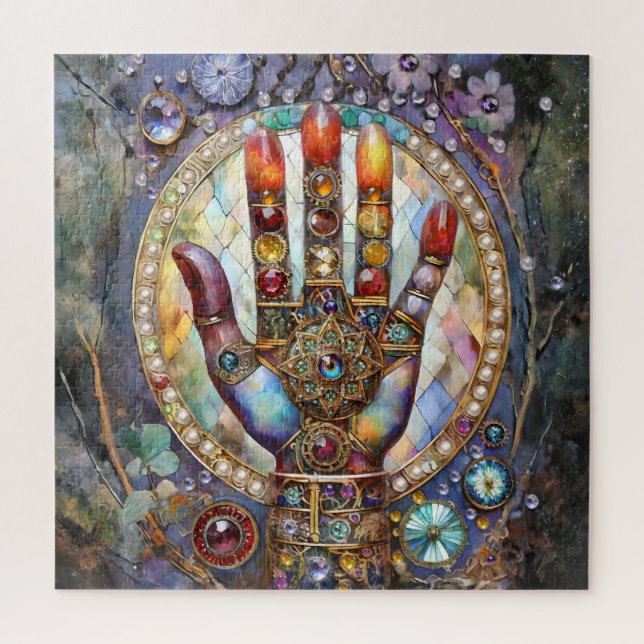 Third Eye Mystic Palm Jigsaw Puzzle (Vertical)