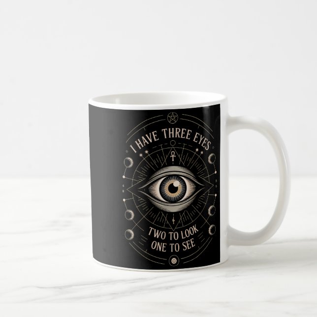 Third Eye Mystic Quote Symbol Gift Sritual Occult  Coffee Mug (Right)