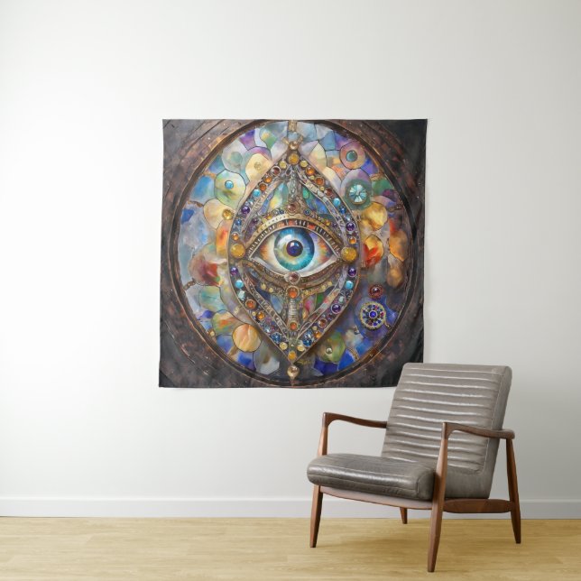 Third Eye on Stained Glass and Bronze Tapestry (In Situ)