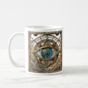Third Eye Ornate Window Pane Coffee Mug