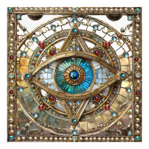 Third Eye Ornate Window Pane Photo Print