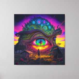 Third Eye Psychedelic moments abstract surrealism  Canvas Print