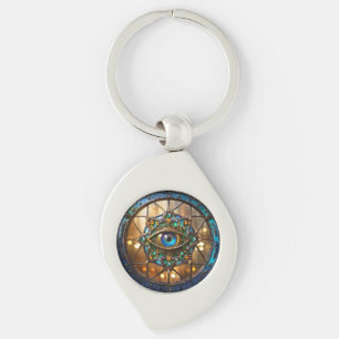 Third Eye Rustic Porthole Window Keychain