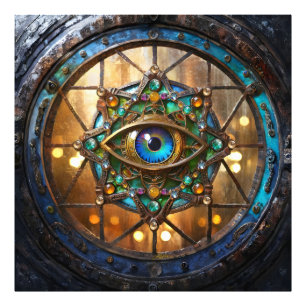 Third Eye Rustic Porthole Window Photo Print