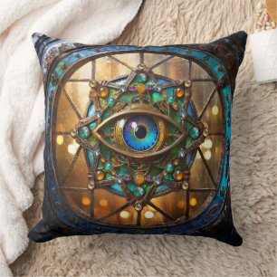 Third Eye Rustic Porthole Window Throw Pillow