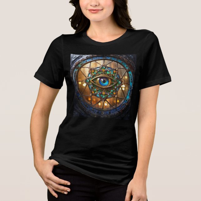 Third Eye Rustic Porthole Window Tri-Blend Shirt (Front)