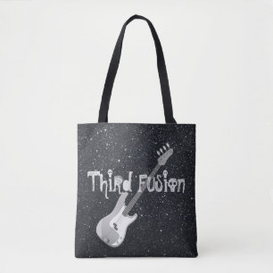 Third Fusion Bass Guitar Black Tote Bag