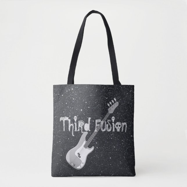 Third Fusion Bass Guitar Black Tote Bag (Front)