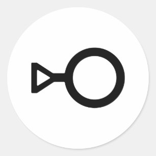 Third Gender Symbol Classic Round Sticker