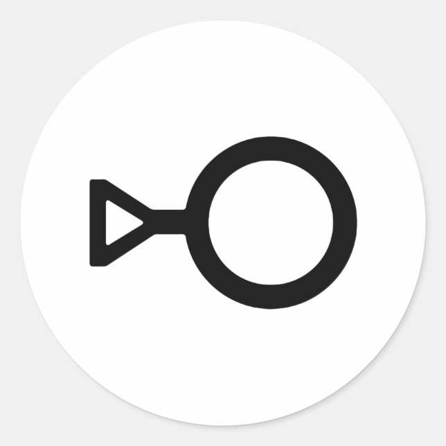Third Gender Symbol Classic Round Sticker (Front)