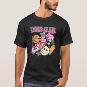 Third Grade 3rd Retro Groovy Back To School Teache T-Shirt