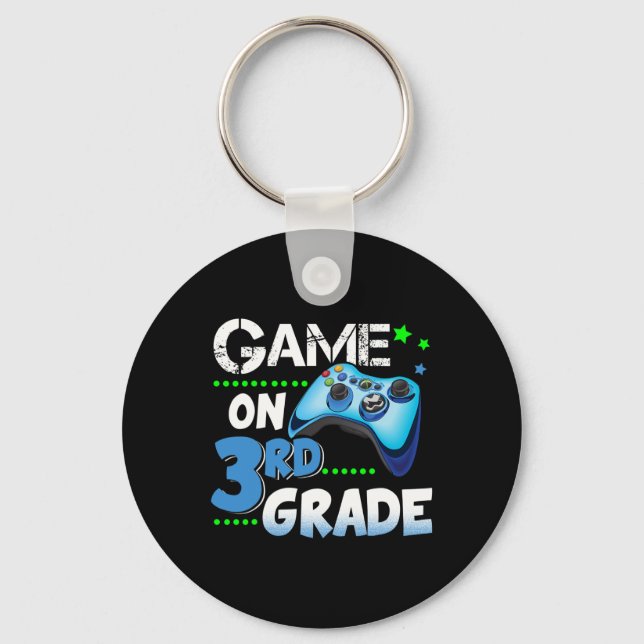 Third Grade Fun Game On 3rd Grade Gift  Keychain (Front)