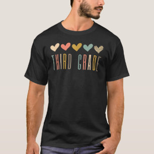 Third Grade Heart Love Team 3rd Grader Teacher T-Shirt