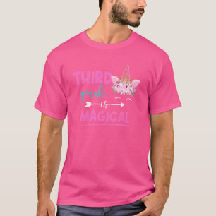 Third Grade Is Magical Unicorn 3rd Grade Teacher S T-Shirt