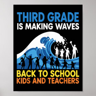 Third Grade Is Making Waves Back To School Kids An Poster