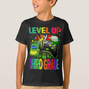 Third Grade Level Up Back To School Unlocked  T-Shirt