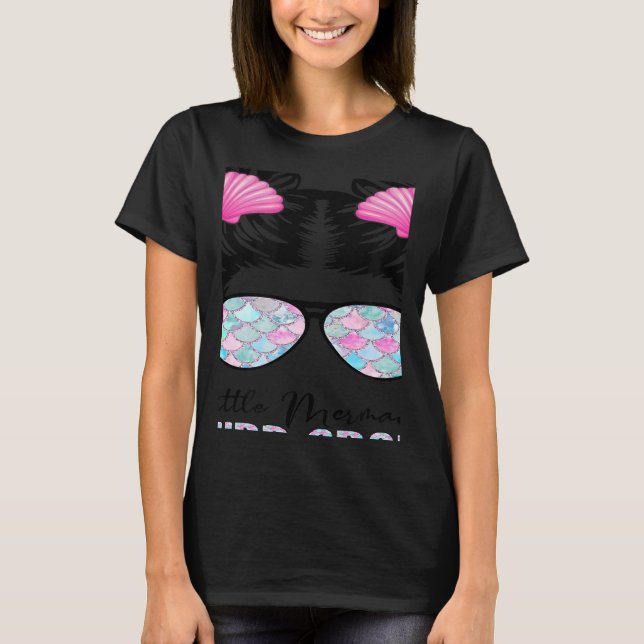 Third Grade Mermaid Messy Bun Back To School Tie D T-Shirt (Front)