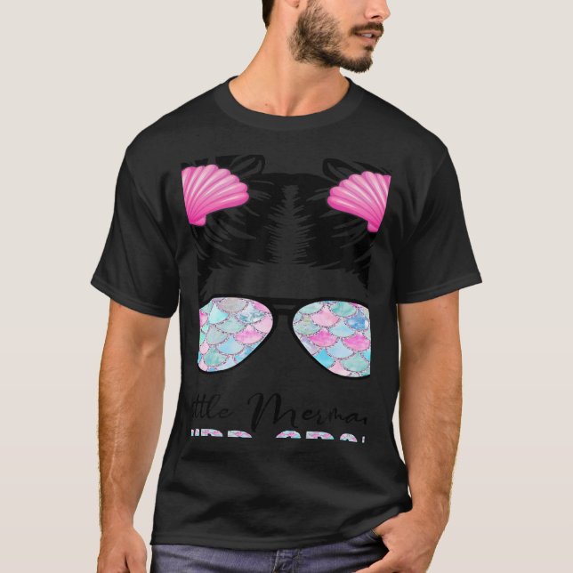 Third Grade Mermaid Messy Bun Back To School Tie D T-Shirt (Front)