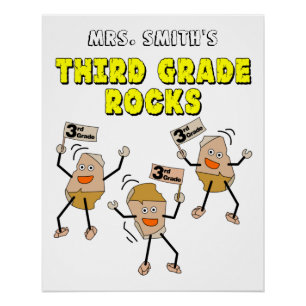 Third Grade Rocks Poster