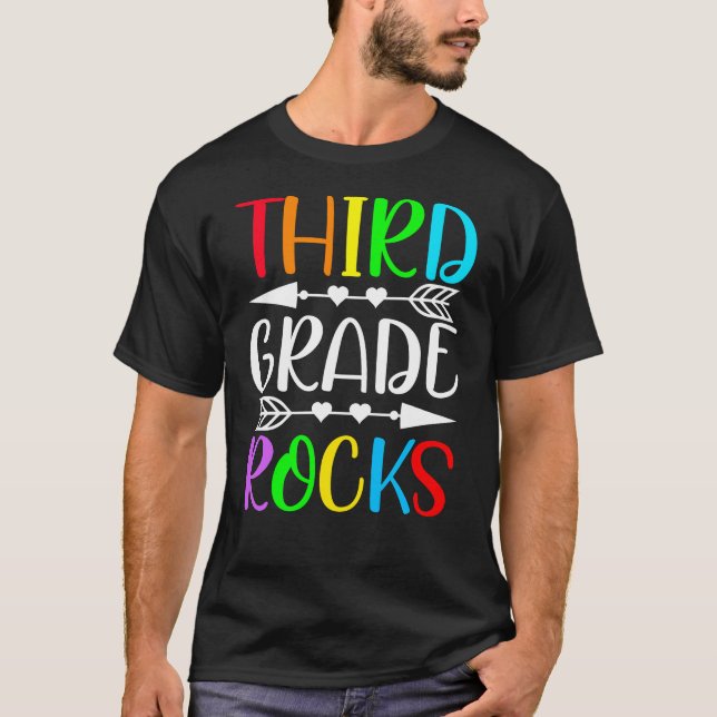third grade rocks T-Shirt (Front)
