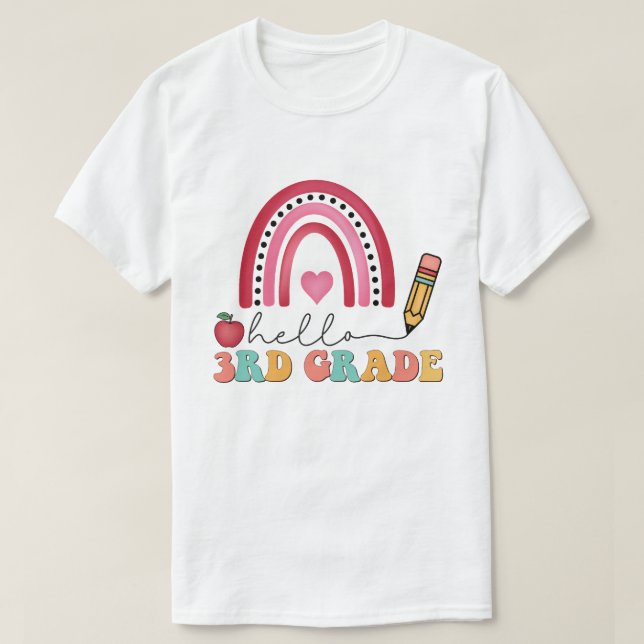 Third Grade School  T-Shirt (Design Front)