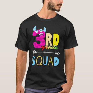 Third Grade Squad 3rd Monsters Back To School Teac T-Shirt