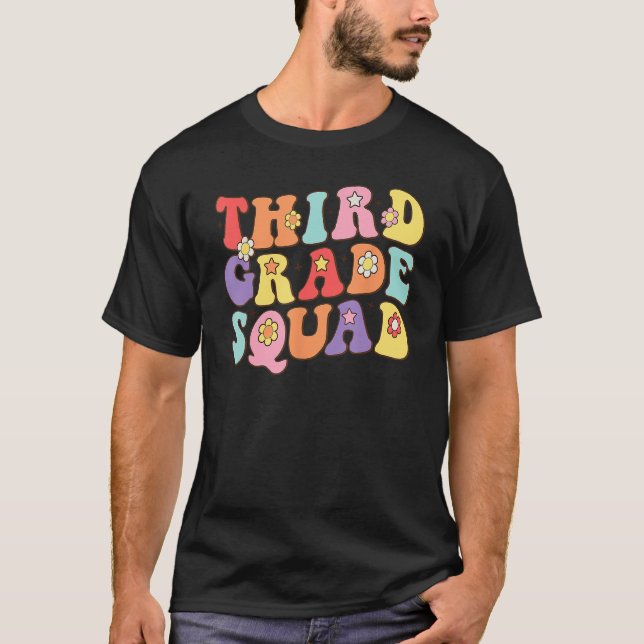 Third Grade Squad Back To School 3rd Grade Teacher T-Shirt (Front)