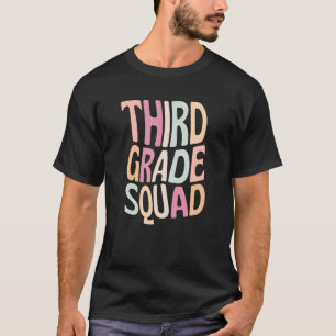 Third Grade Squad Retro Teacher 3rd Grade Students T-Shirt