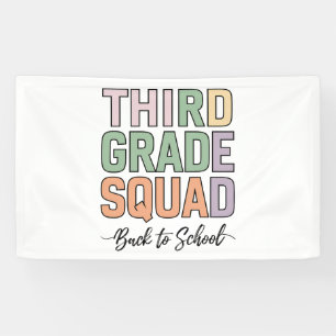Third Grade Squad Teachers Kids 3rd Grade  Banner