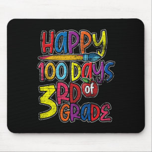 Third Grade Student Kids Gift 100 Days Of School Mouse Pad
