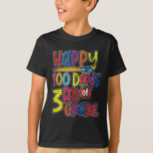 Third Grade Student Kids Gift 100 Days Of School  T-Shirt