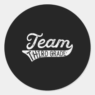 Third Grade - Student Teacher Back To School Tee Classic Round Sticker