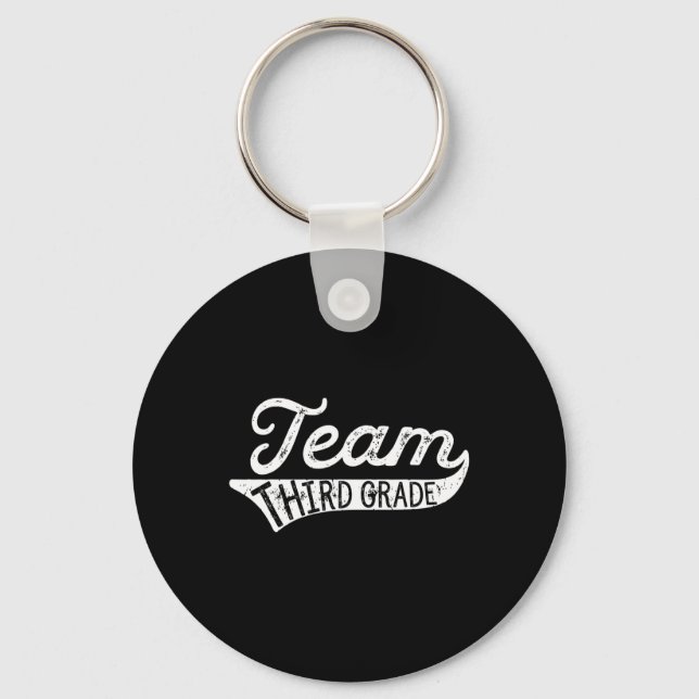 Third Grade - Student Teacher Back To School Tee  Keychain (Front)