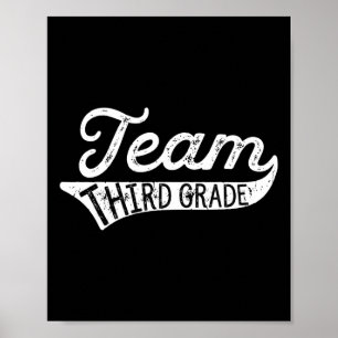 Third Grade - Student Teacher Back To School Tee  Poster
