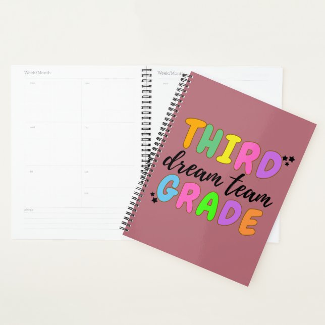 Third Grade Teacher, Back To School, Teacher Team Planner (Display)