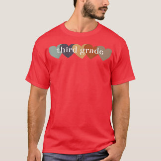 Third Grade Teacher Hearts Back to School Teach Ra T-Shirt