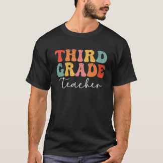 Third Grade Teacher Retro Men Women First Day Of S T-Shirt