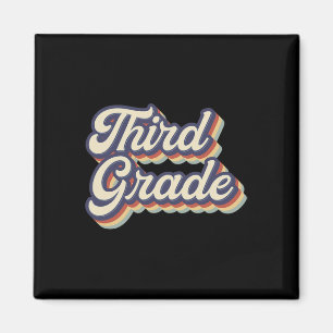 Third Grade Teacher Retro Vintage 3rd Grade Teache Magnet
