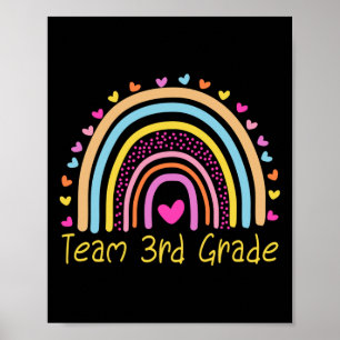 Third Grade Teacher Team 3rd Grade Rainbow Poster