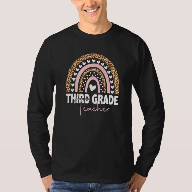 Third Grade Teacher  Team 3rd Grade Squad Rainbow  T-Shirt (Front)