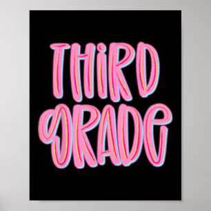 Third Grade Team 3rd Grade Teachers Students Back Poster