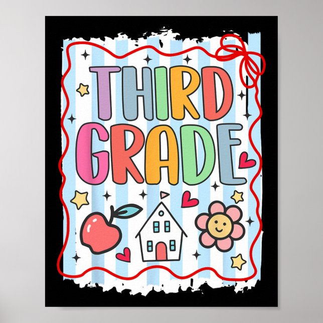 Third Grade Team Back To School 3rd Grade  Poster (Front)