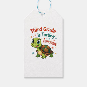 Third grade Turtle-y Awesome 3rd Grade Back to Sch Gift Tags