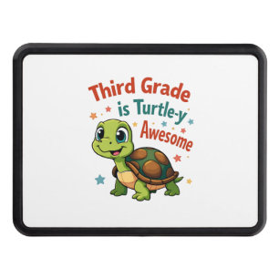 Third grade Turtle-y Awesome 3rd Grade Back to Sch Trailer Hitch Cover
